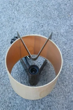 Hot Pamono Minimalist Lamps by Giuliana Gramigna in Brass and Fabric, 1970s, Set of 2