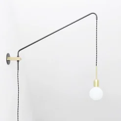 Discount Pamono Minimalist Modern Brass & Oxidized Steel Potence Wall Lamp from Balance Lamp