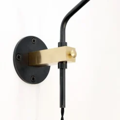 Discount Pamono Minimalist Modern Brass & Oxidized Steel Potence Wall Lamp from Balance Lamp