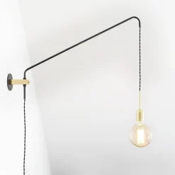 Discount Pamono Minimalist Modern Brass & Oxidized Steel Potence Wall Lamp from Balance Lamp