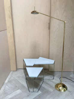 Hot Pamono Minimalistic Brass Floor Lamp from Temde, 1980s
