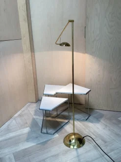 Hot Pamono Minimalistic Brass Floor Lamp from Temde, 1980s