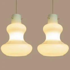 Clearance Pamono Mint Murano Glass Pendant Lights attributed to Massimo Vignelli for Venini, 1960s, Set of 2