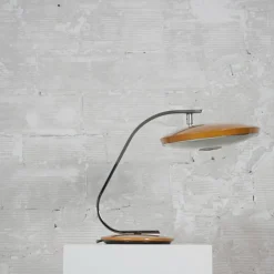 New Pamono Model 520 Amber Table Lamp from Fase, 1960