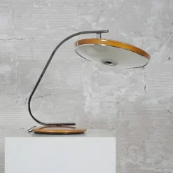 New Pamono Model 520 Amber Table Lamp from Fase, 1960