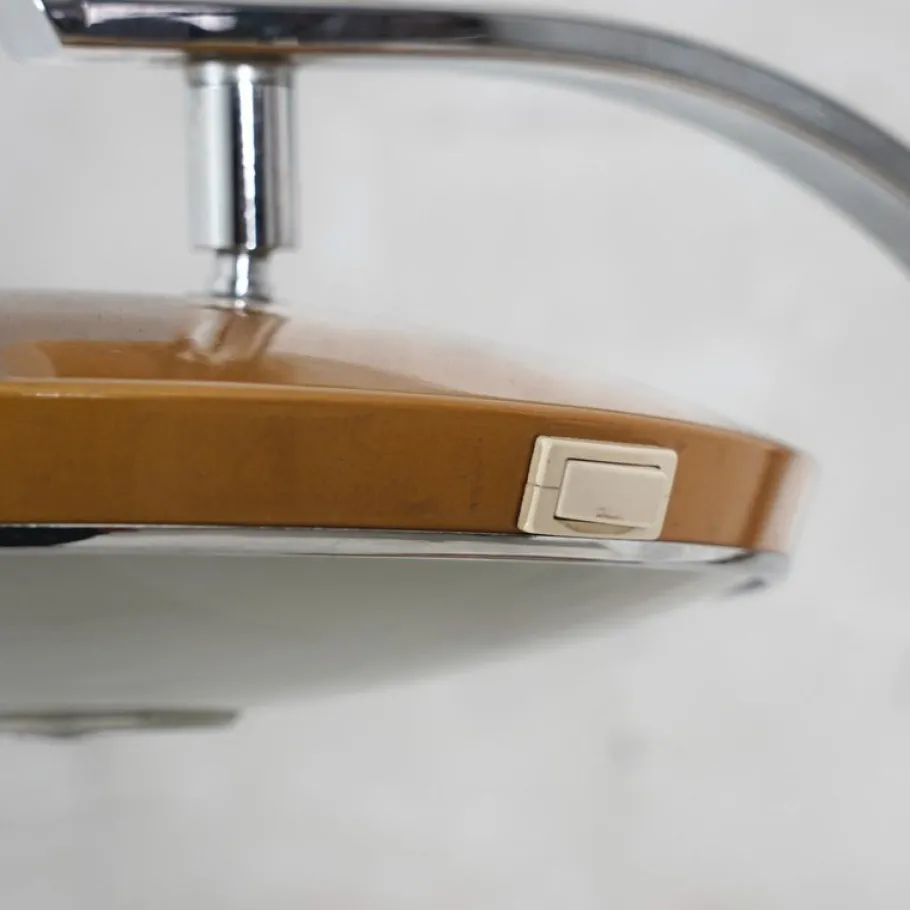 New Pamono Model 520 Amber Table Lamp from Fase, 1960