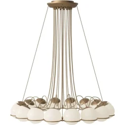 Discount Pamono Model 2109/16/14 Lamp with Champagne Structure by Gino Sarfatti for Astep