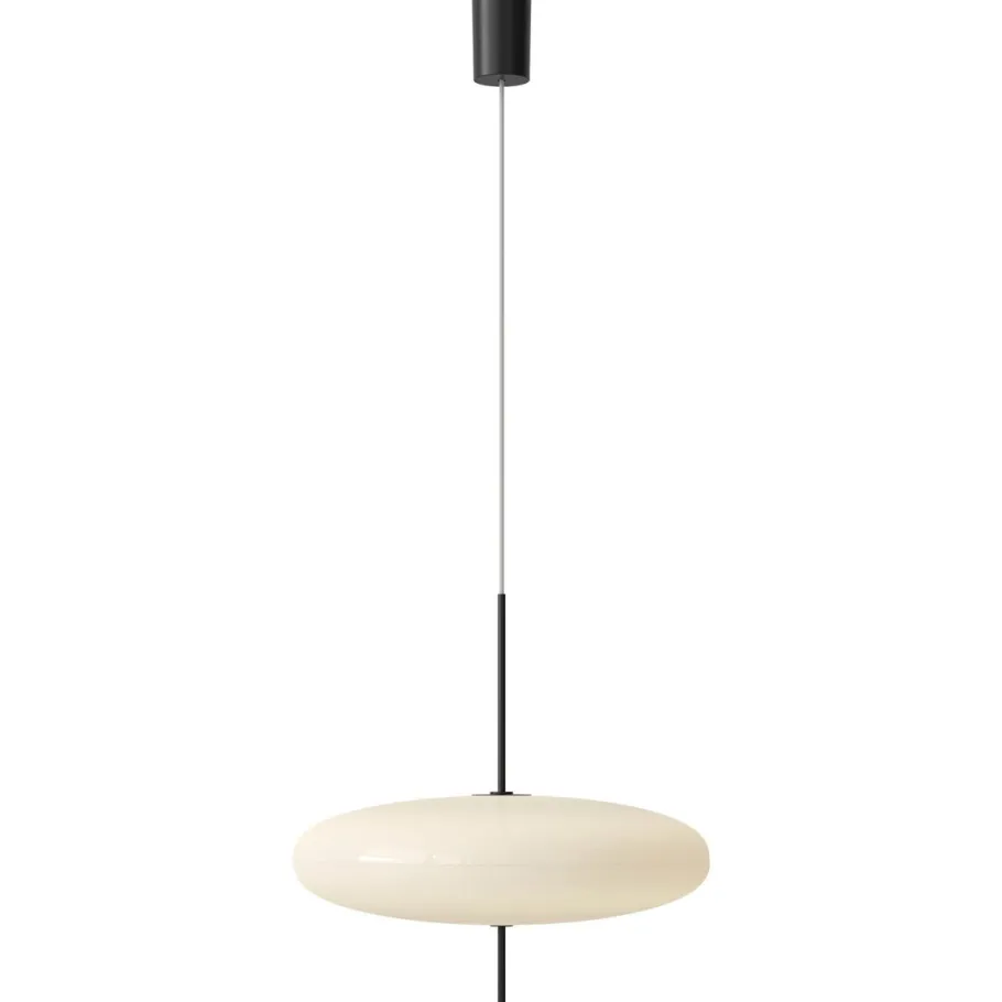 Best Pamono Model 2065 Lamp with White Diffuser and Black Hardware by Gino Sarfatti