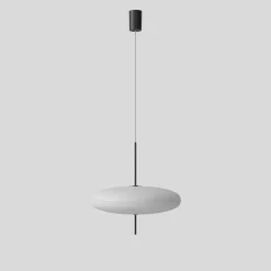 Best Pamono Model 2065 Lamp with White Diffuser and Black Hardware by Gino Sarfatti