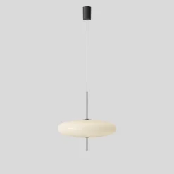 Best Pamono Model 2065 Lamp with White Diffuser and Black Hardware by Gino Sarfatti