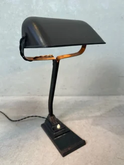 Sale Pamono Model 52 Notary Lamp in Bakelite and Cast Iron from Erpe