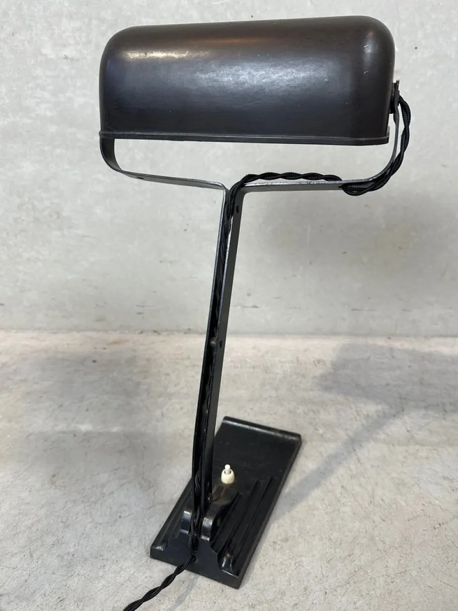 Sale Pamono Model 52 Notary Lamp in Bakelite and Cast Iron from Erpe
