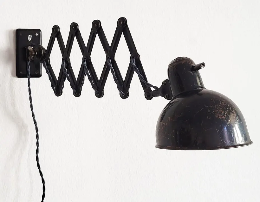 Discount Pamono Model 6718 Scissor Arm Wall Lamp by Christian Dell for Kaiser Idell, 1930s