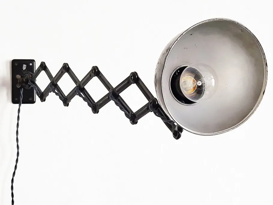 Discount Pamono Model 6718 Scissor Arm Wall Lamp by Christian Dell for Kaiser Idell, 1930s