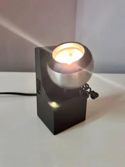 Hot Pamono Model 41701 Table Lamp in Black and Silver with Ball Head from Osram