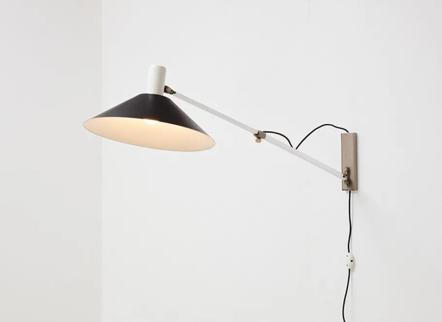 Hot Pamono Model 7093 Wall Lamp by Jan Hoogervorst for Anvia Netherlands, 1950s