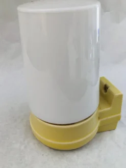 Discount Pamono Model 6070 Wall Lights in Yellow Porcelain and Opaline Glass by Sigvard Bernadotte for Ifö, 1960s, Set of 2