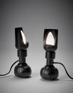 Best Pamono Model P600 Table Lamps in Black by Gino Sarfatti for Arteluce, Set of 2