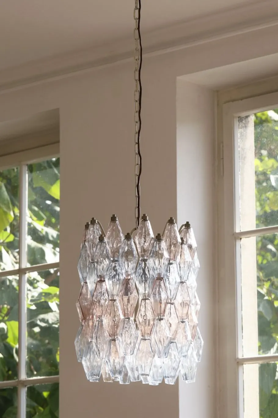 Discount Pamono Model Poliedri Chandelier by Carlo Scarpa for Venini, 1955