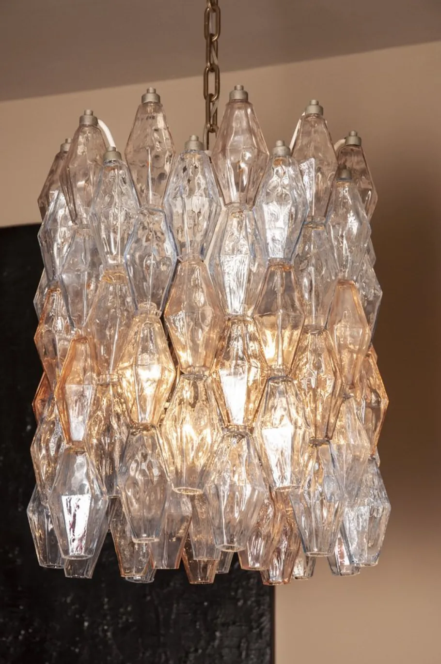 Discount Pamono Model Poliedri Chandelier by Carlo Scarpa for Venini, 1955