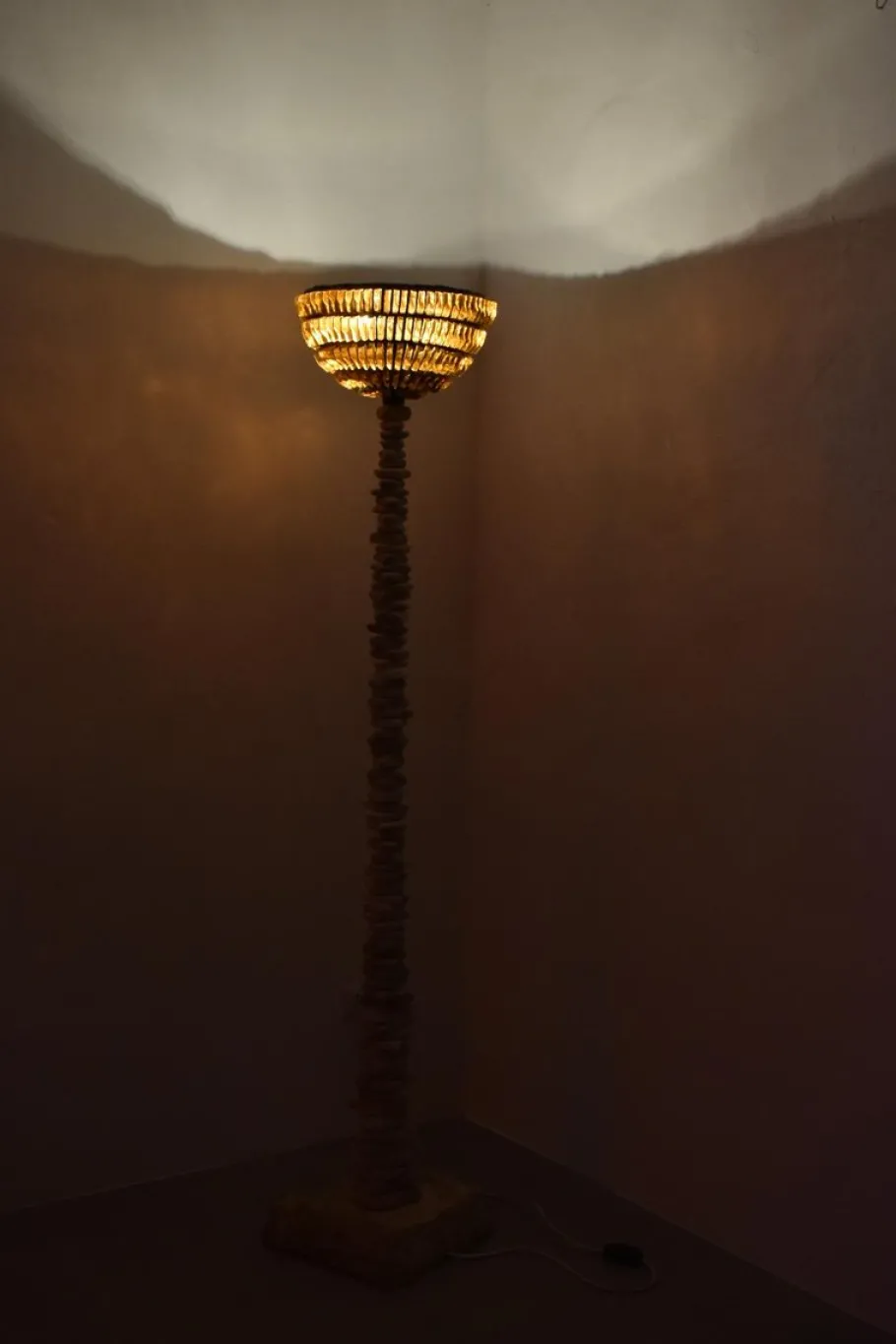 New Pamono Model Schegge Ambra Floor Lamp by Peppino Campanella