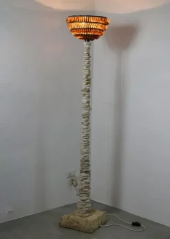 New Pamono Model Schegge Ambra Floor Lamp by Peppino Campanella