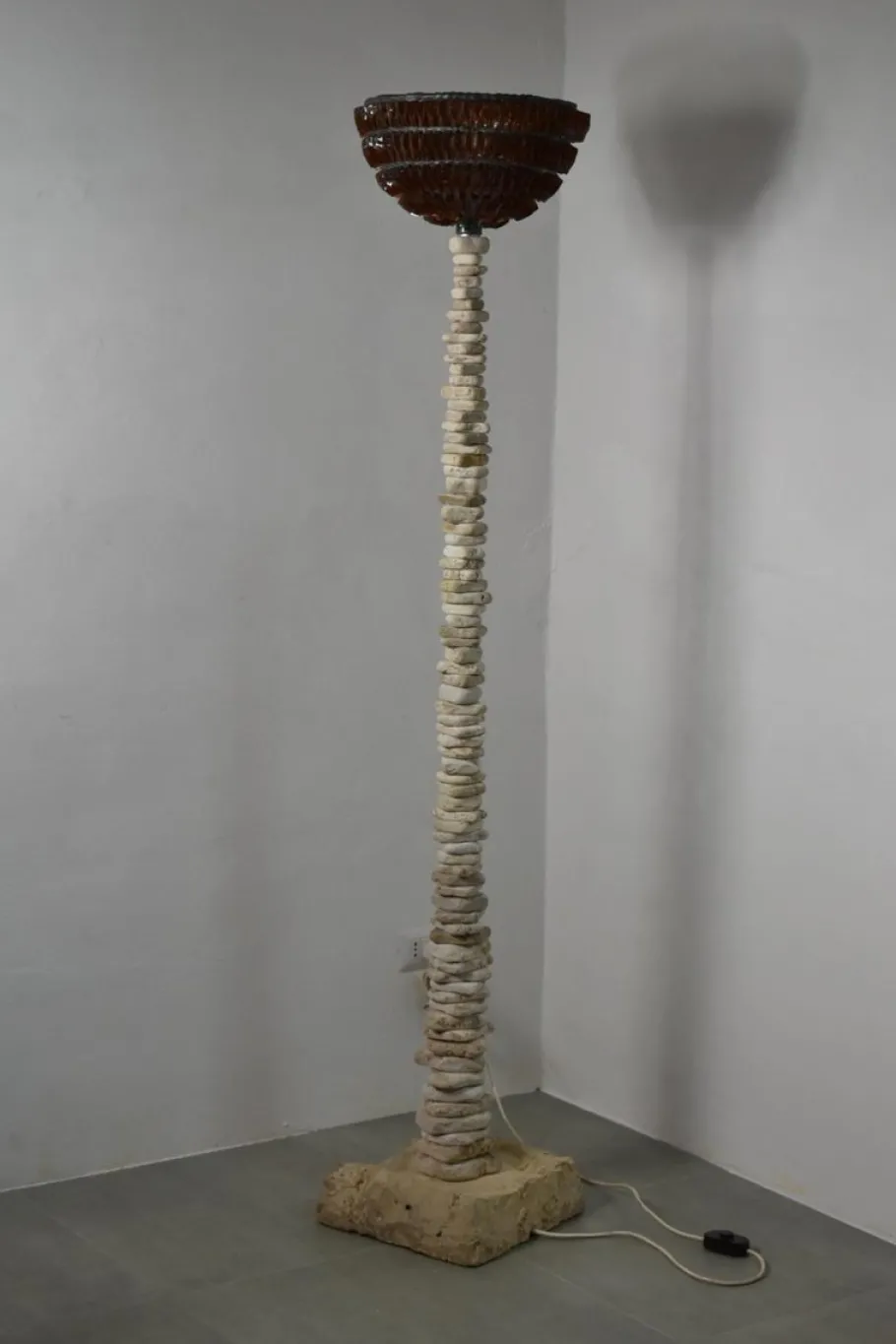 New Pamono Model Schegge Ambra Floor Lamp by Peppino Campanella