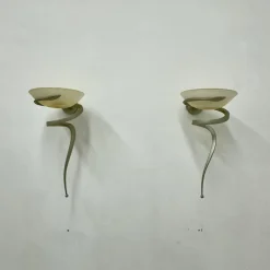 Clearance Pamono Model Teo Wall Lamps in Aluminum and Glass by Enzo Ciampalini, 1970s