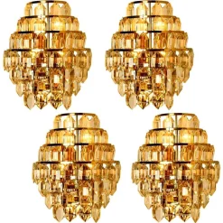 New Pamono Modern Crystal Glass Wall Sconce from Bakalowits & Söhne, 1960s