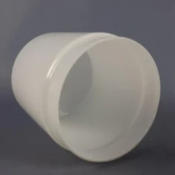 Outlet Pamono Modern Cylindrical Table Lamp in White Glass with Chrome Metal Base, 1970s