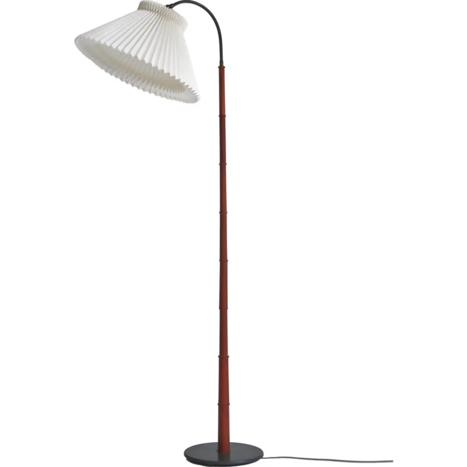 Hot Pamono Modern Danish Teak and Hand Folded Le Klint Shade Floor Lamp by Kaare Klint, 1950s