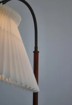 Hot Pamono Modern Danish Teak and Hand Folded Le Klint Shade Floor Lamp by Kaare Klint, 1950s