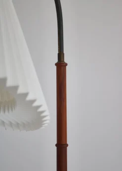 Hot Pamono Modern Danish Teak and Hand Folded Le Klint Shade Floor Lamp by Kaare Klint, 1950s