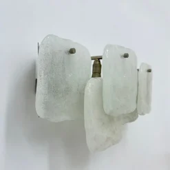 Hot Pamono Modern Frosted Ice Glass Wall Lamp by J. T. Kalmar for Kalmar, 1960s