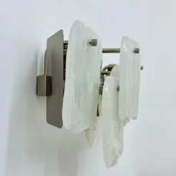 Hot Pamono Modern Frosted Ice Glass Wall Lamp by J. T. Kalmar for Kalmar, 1960s