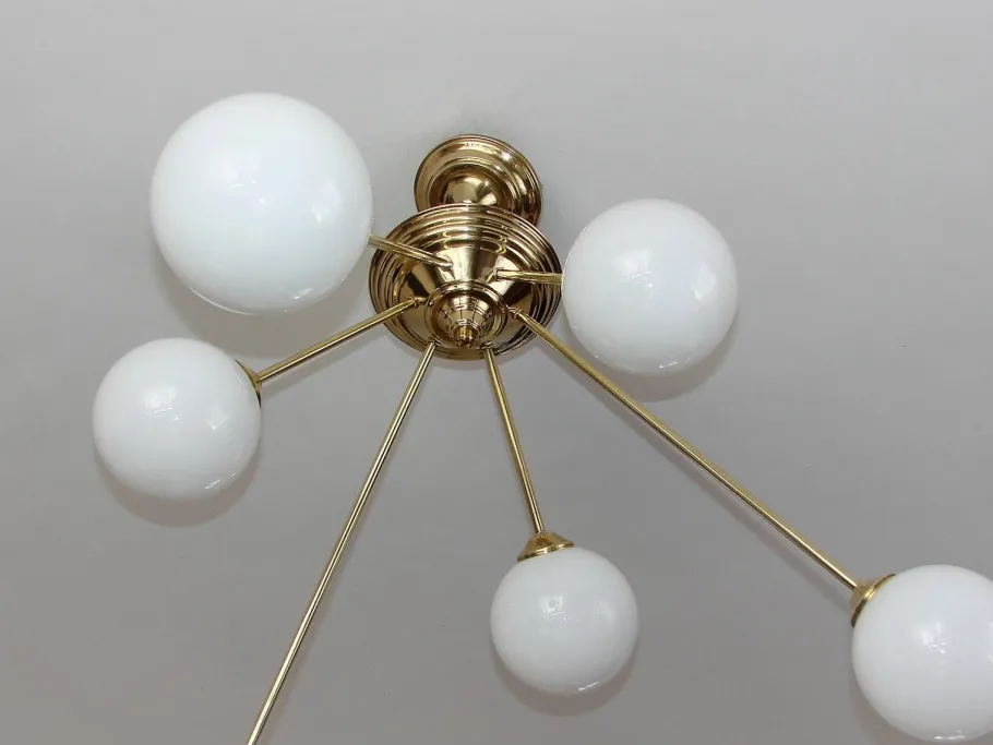 Best Pamono Modern Globe Chandelier, 1960s