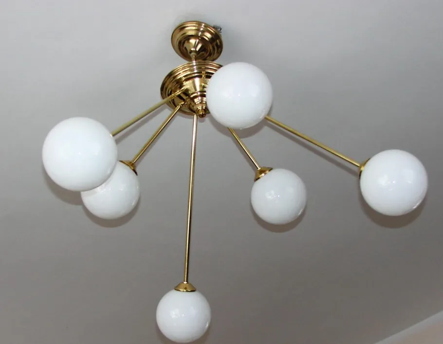 Best Pamono Modern Globe Chandelier, 1960s