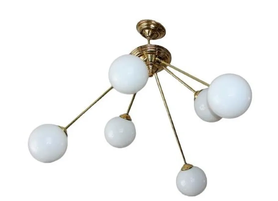 Best Pamono Modern Globe Chandelier, 1960s