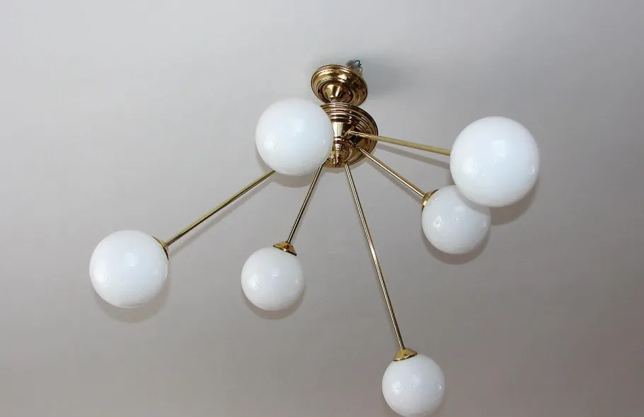 Best Pamono Modern Globe Chandelier, 1960s