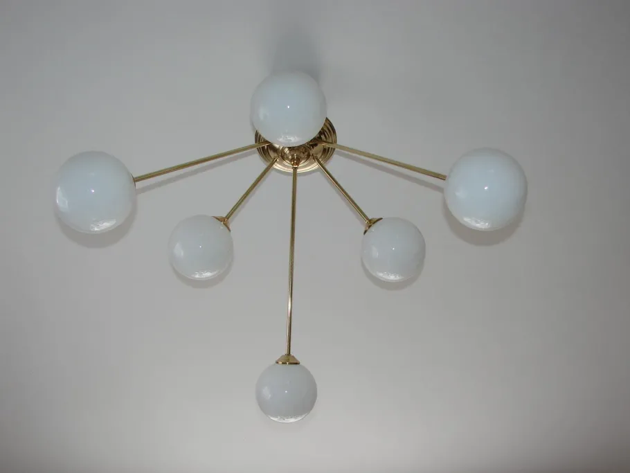 Best Pamono Modern Globe Chandelier, 1960s
