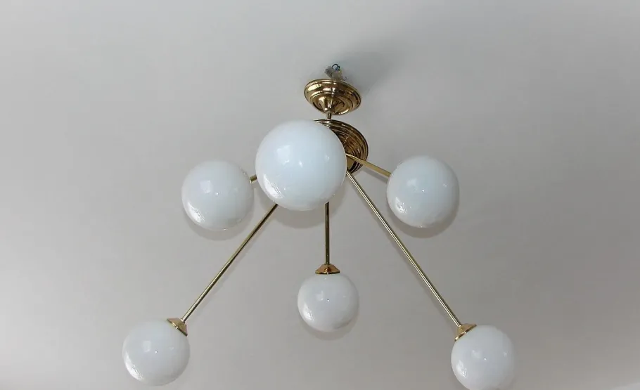 Best Pamono Modern Globe Chandelier, 1960s