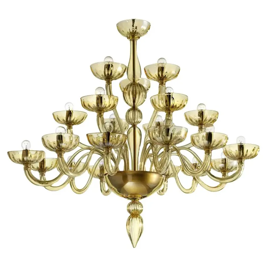 Best Pamono Modern Huge Champagne Murano Glass Chandelier by Simoeng
