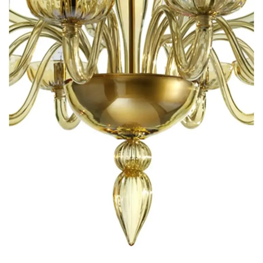 Best Pamono Modern Huge Champagne Murano Glass Chandelier by Simoeng