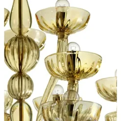 Best Pamono Modern Huge Champagne Murano Glass Chandelier by Simoeng