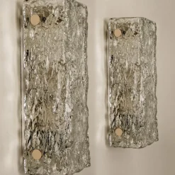 Best Pamono Modern Ice Glass Wall Light by J T Kalmar, Austria, 1960s