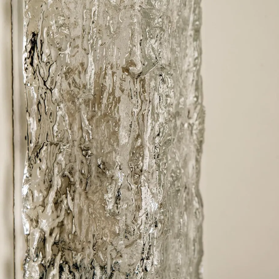 Best Pamono Modern Ice Glass Wall Light by J T Kalmar, Austria, 1960s