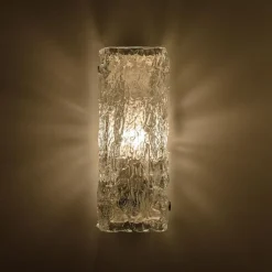 Best Pamono Modern Ice Glass Wall Light by J T Kalmar, Austria, 1960s