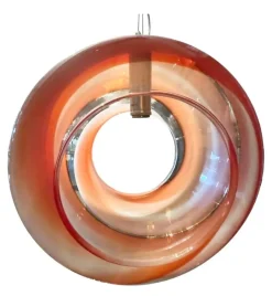 Discount Pamono Modern Orange and White Murano Glass Pendant from La Murrina, 1980s