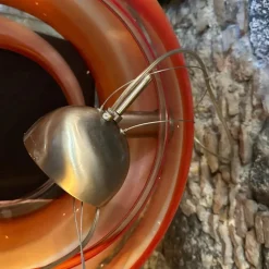 Discount Pamono Modern Orange and White Murano Glass Pendant from La Murrina, 1980s