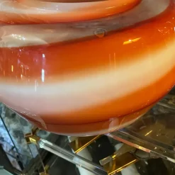 Discount Pamono Modern Orange and White Murano Glass Pendant from La Murrina, 1980s